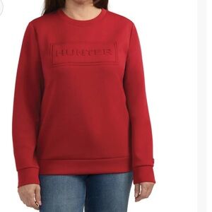 Hunter Embossed Logo Sweatshirt in Red